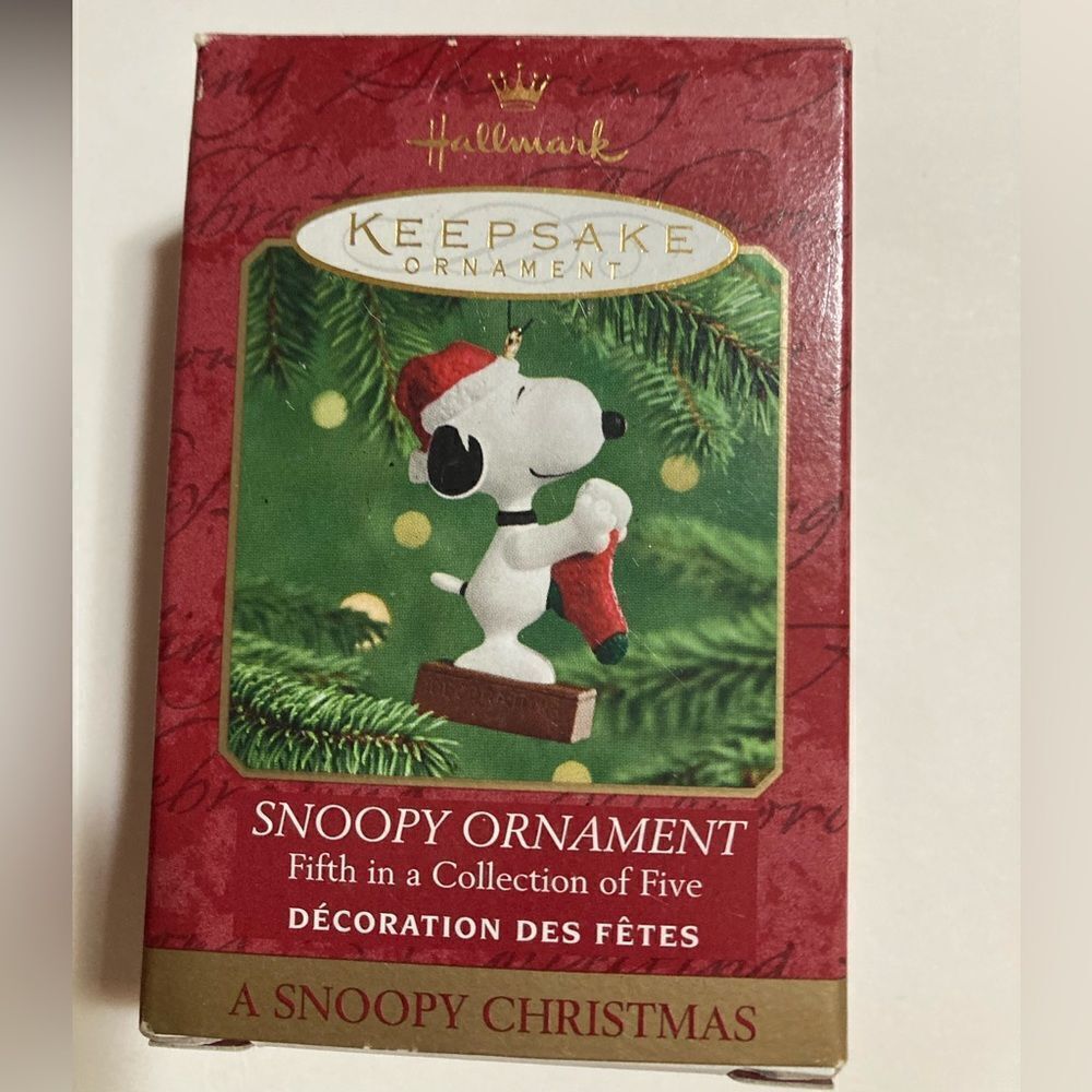 Vintage peanuts Snoopy Hallmark Keepsake OrnamentSnoopy Christmas Peanuts NIB